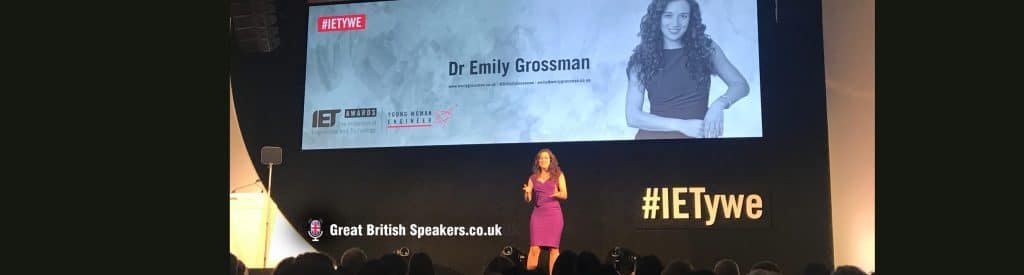 Dr Emily Grossman Young Woman Engineer Awards at Great British Speakers