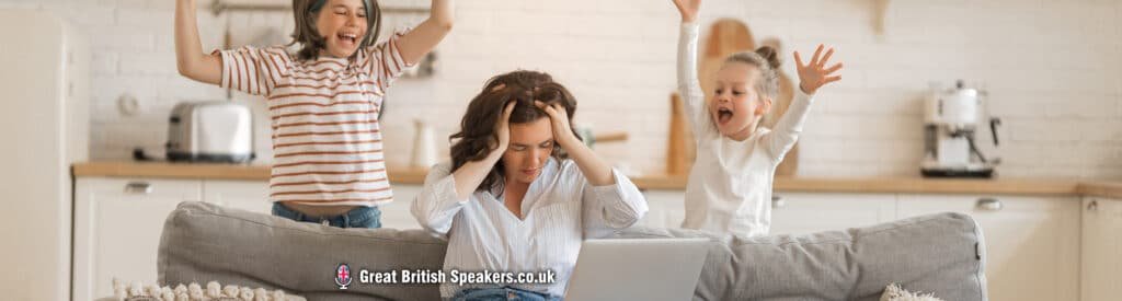 WORKING FROM HOME WITH KIDS AT HOME blog Blaire Palmer at Great British Speakers