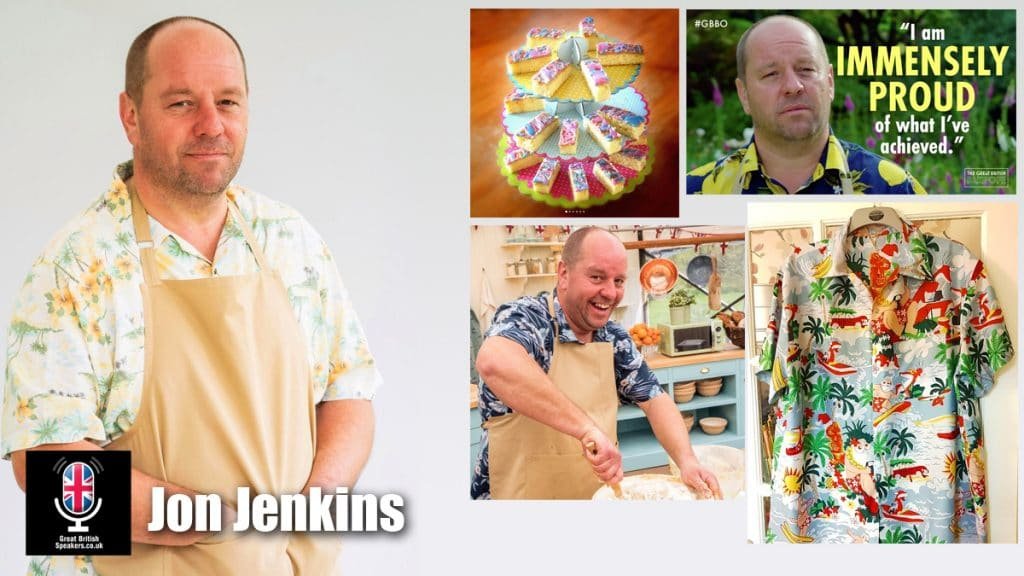 Jon Jenkins hawaiian shirt GBBO Bake Off Welsh Baker at Great British Speakers
