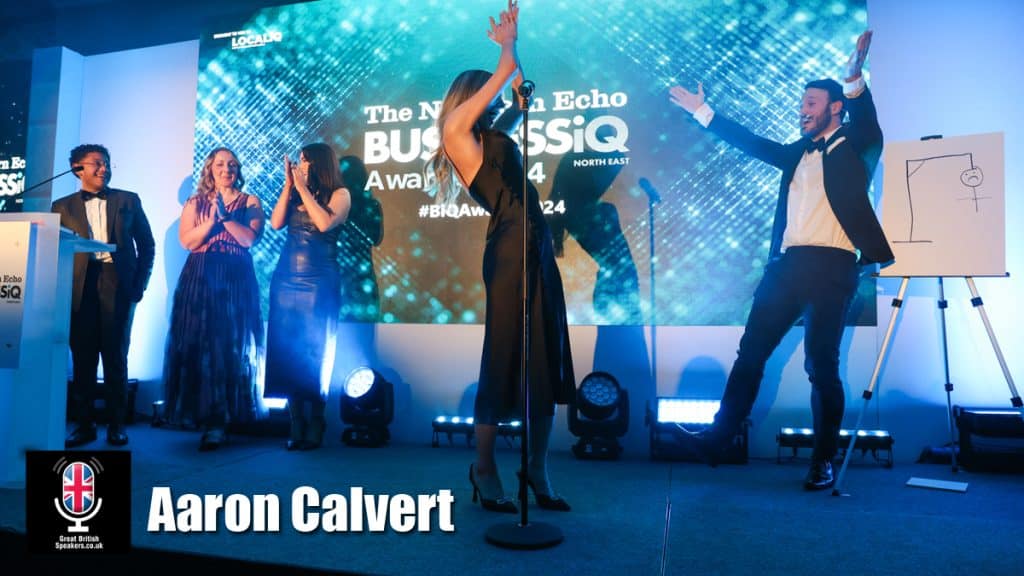 Aaron Calvert book hire awards host magician entertainer at official agent Great British Speakers