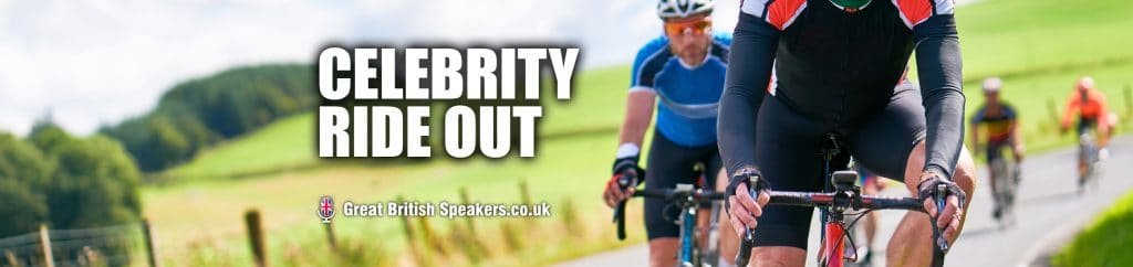 Celebrity Corporate Cycle ride out at Great British Speakers test