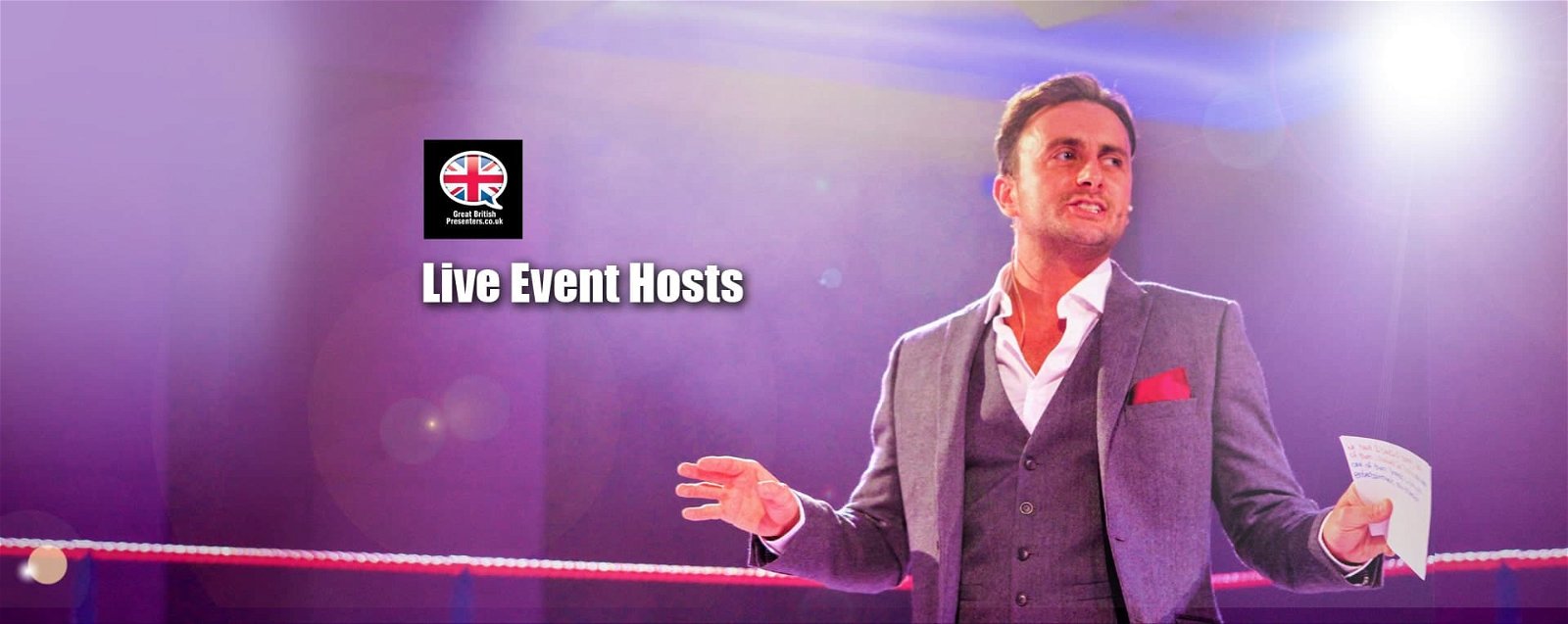 Corporate Live special Event Hosts party entertainers at Great British Presenters-min