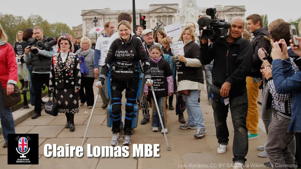 Claire Lomas MBE event rider paraplegic London Marathon campaigner fundraiser motivational speaker book at official Agent Great British Speakers