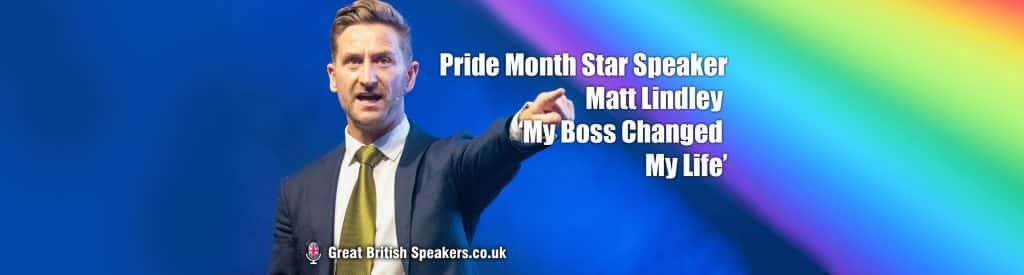 Matt Lindley Gay Keynote Speaker best speakers for Pride Month at Great British Speakers