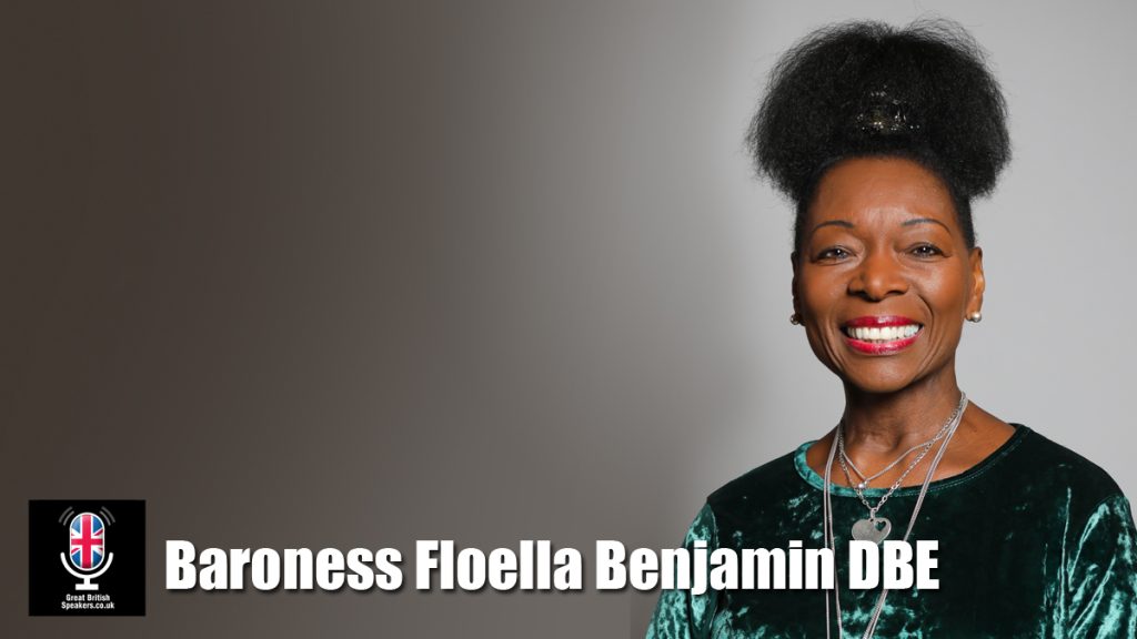 Baroness Floella Benjamin DBE book Windrush TV Presenter parliament inspirational Black History Month Speakers at agent Great British Speakers