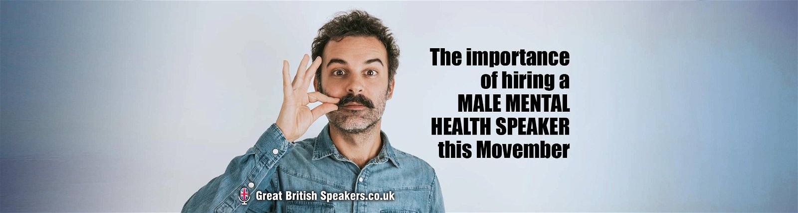 Hire a male mental health speaker for Movember at talent agent Great British Speakers