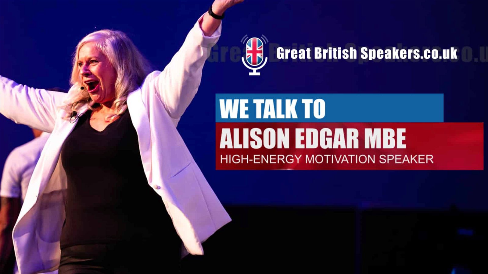 Alison Edgar MBE, performance and communications speaker at Great British Speakers