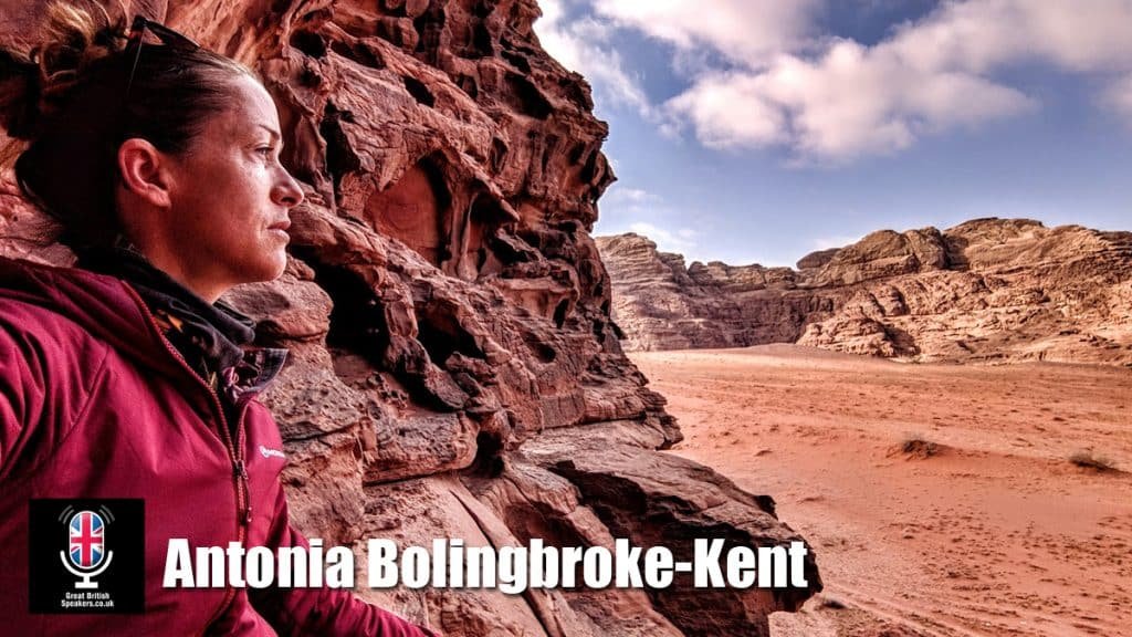 Antonia Bolingbroke-Kent hire award-winning adventurer writer broadcaster travel speaker at agent Great British Speakers