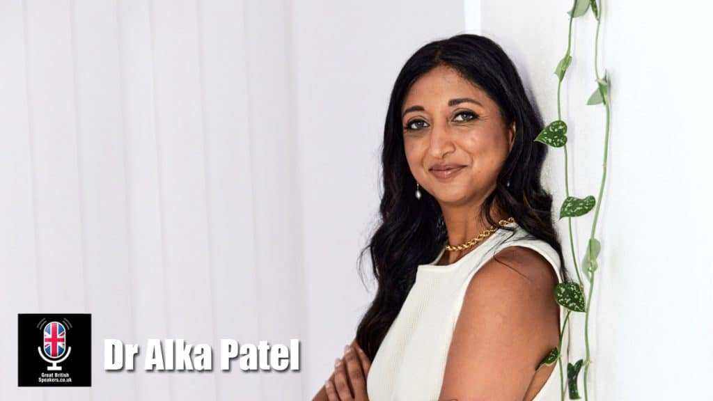 Dr Alka Patel - hire health wellness Vitality Energy self care bio hacks public speaker book at agent Great British Speakers