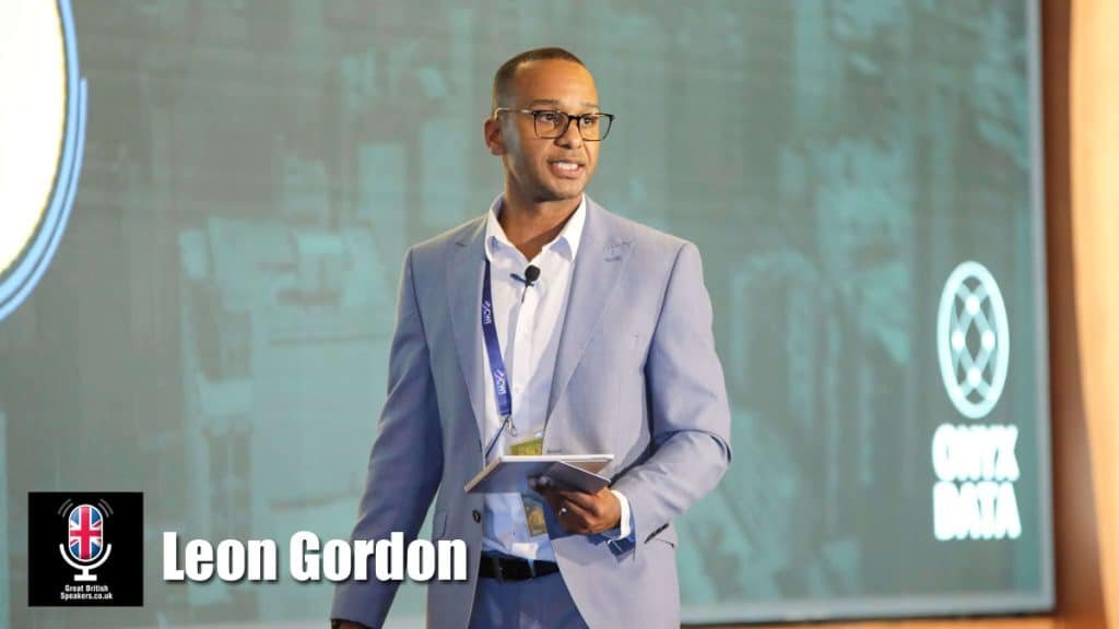 Leon Gordon Oynx Data Founder technology leader AI Tech keynote speaker book at agent Great British Speakers