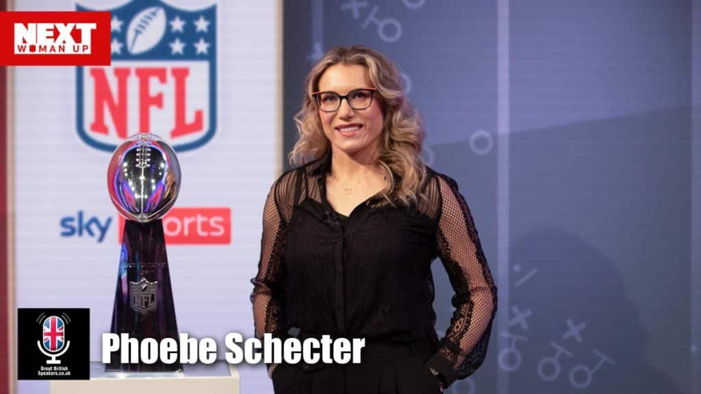 Phoebe Schecter book first woman NFL coach Team GB American footballer speaker at agent Great British Speakers