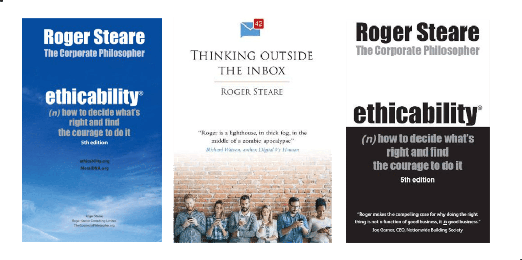 Roger Steare international Culture leadership ethics leader Business Philosophy Keynote Speaker book at agent Great British Speakers