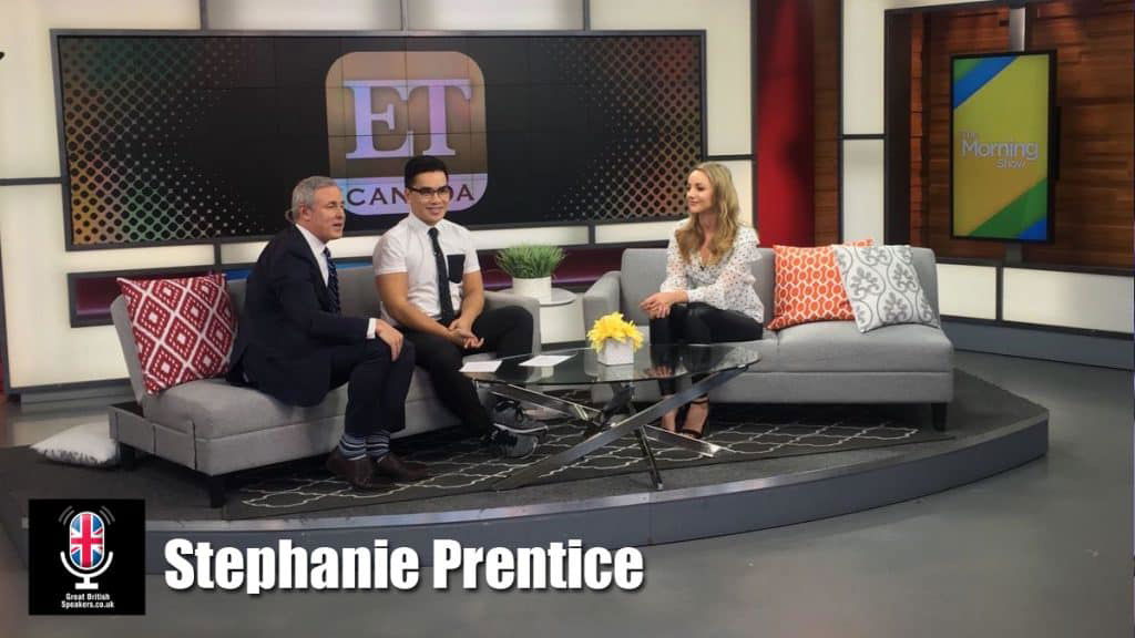 Stephanie Prentice hire BBC Ch5 TV Presenter voiceover artist at agent Great British Speakers