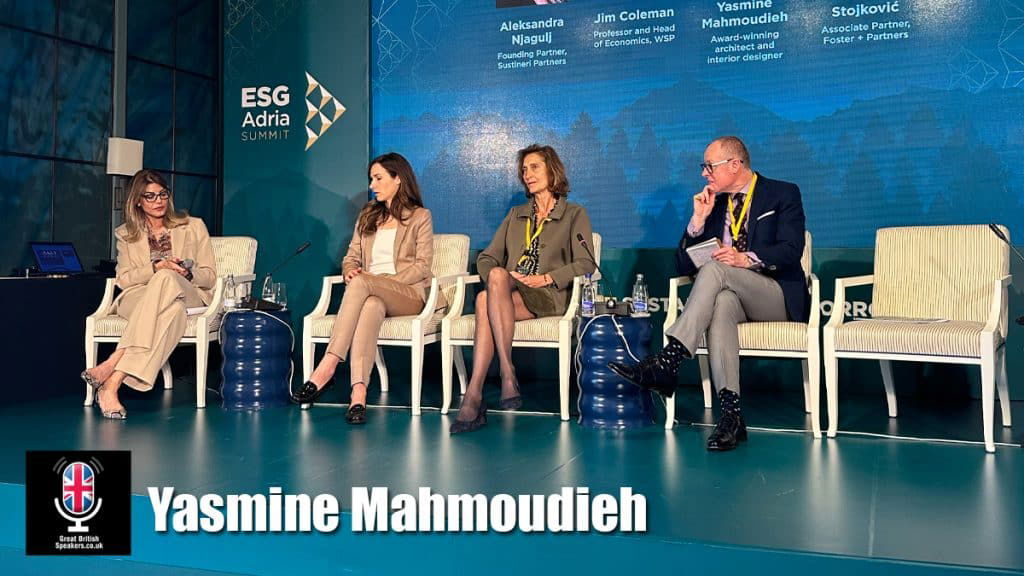Yasmine Mahmoudieh hire interior designer and architect speaker book at agent Great British Speakers..