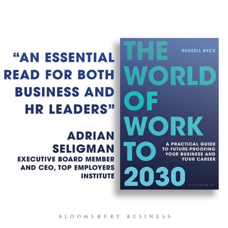 Russell Beck The World of Work to 2023 HR career Gen Z Amazon book at agent Great British Speakers