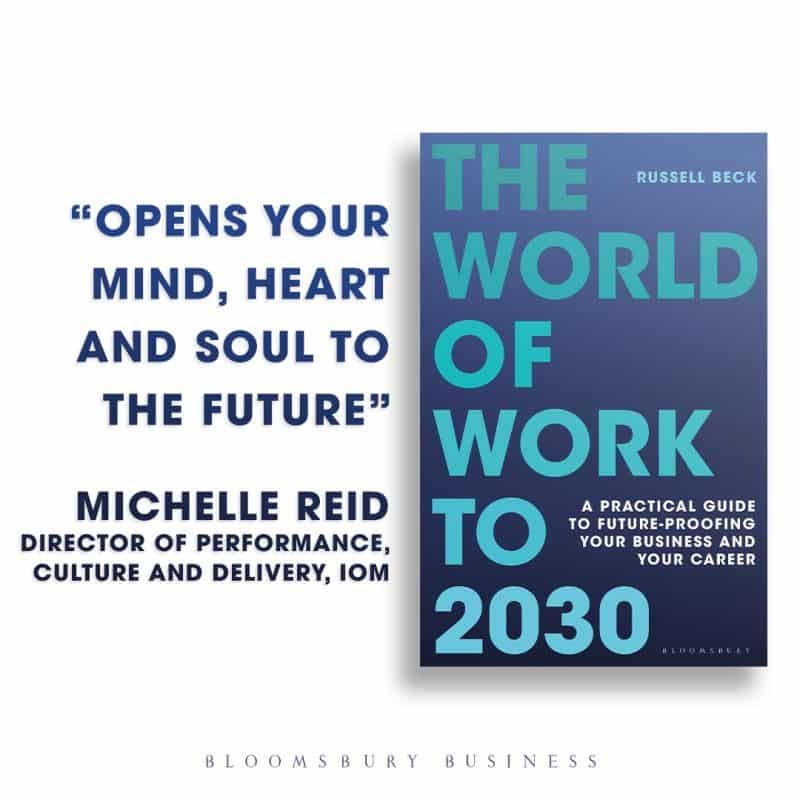 Russell Beck - The World of Work to 2023 HR career book at agent Great British Speakers