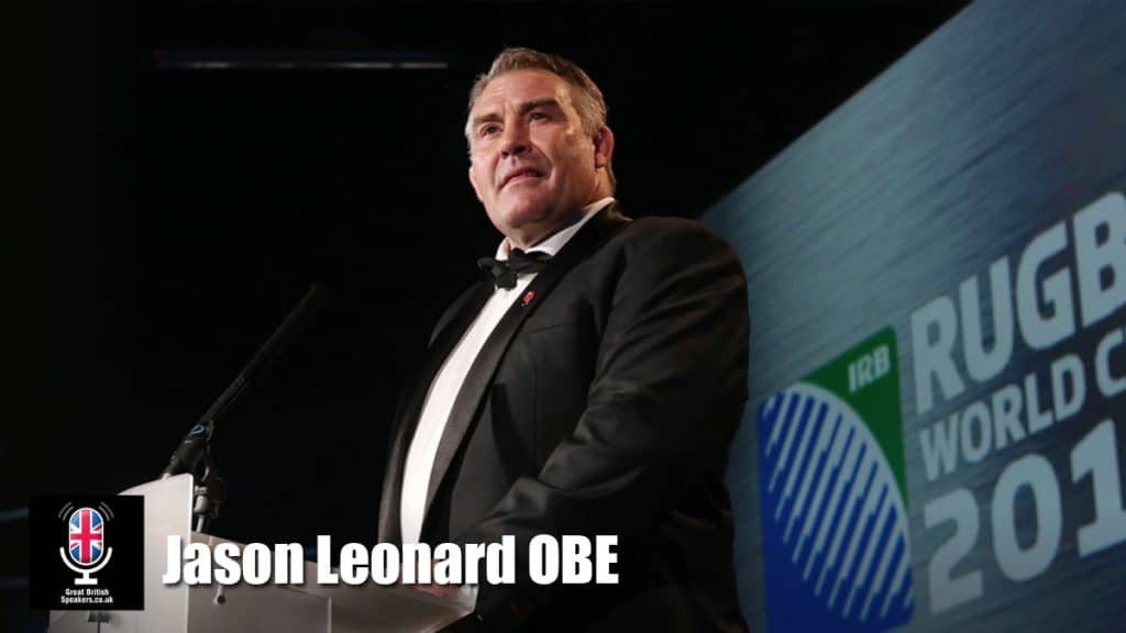 Jason Leonard OBE hire former English Rugby union player speaker book at agent Great British Speakers.