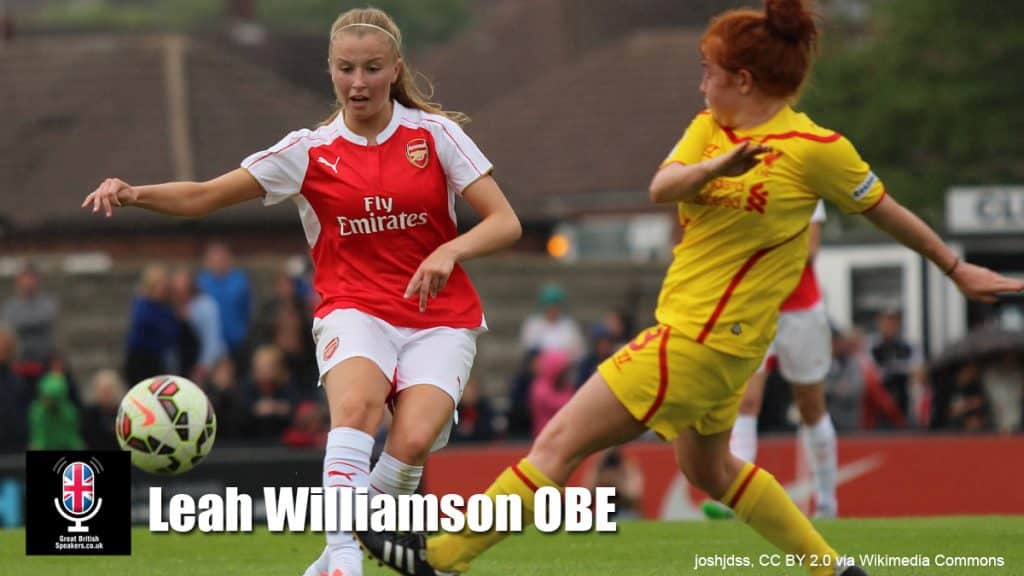 Leah Williamson OBE hire English professional footballer speaker book at agent Great British Speakers