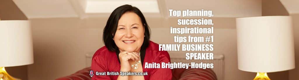 Top family business advisor speaker expert Antia Brightley Hodges tips book at agent Great British Speakers