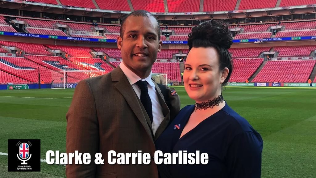 Clarke & Carrie Carlisle book inspirational mental health speakers at talent agent Great British Speakers